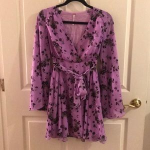 Purple Floral Free People Dress Size S